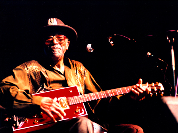 Rock and Roll R and B singer and guitarist Bo Diddley